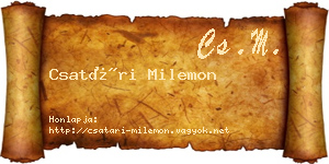 Csatári Milemon névjegykártya